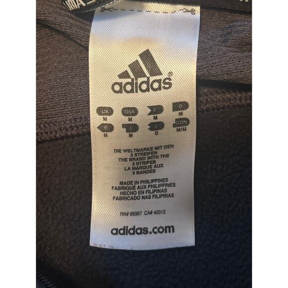 EUC Adidas Dark Gray 1/4 Zip Jacket Pullover Size Adult Medium - Picture 4 of 6